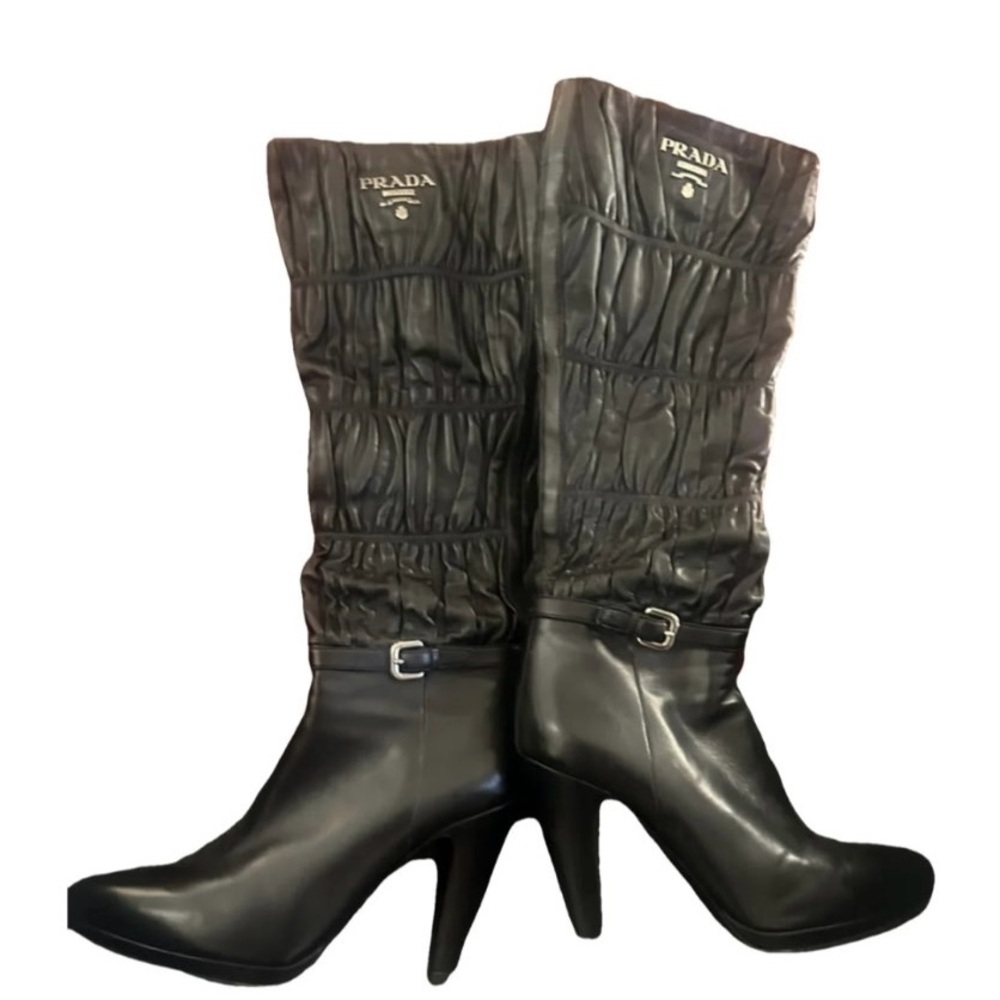 Prada Women's Black Heeled Boots